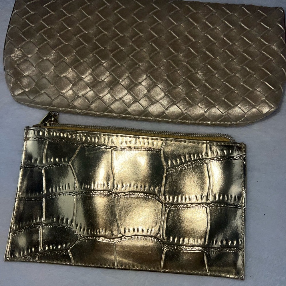 2 X Estee Lauder Makeup‎ Bags Braided New & A Snake Skin Used